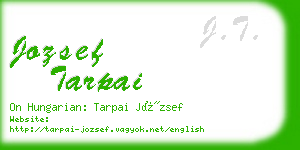 jozsef tarpai business card